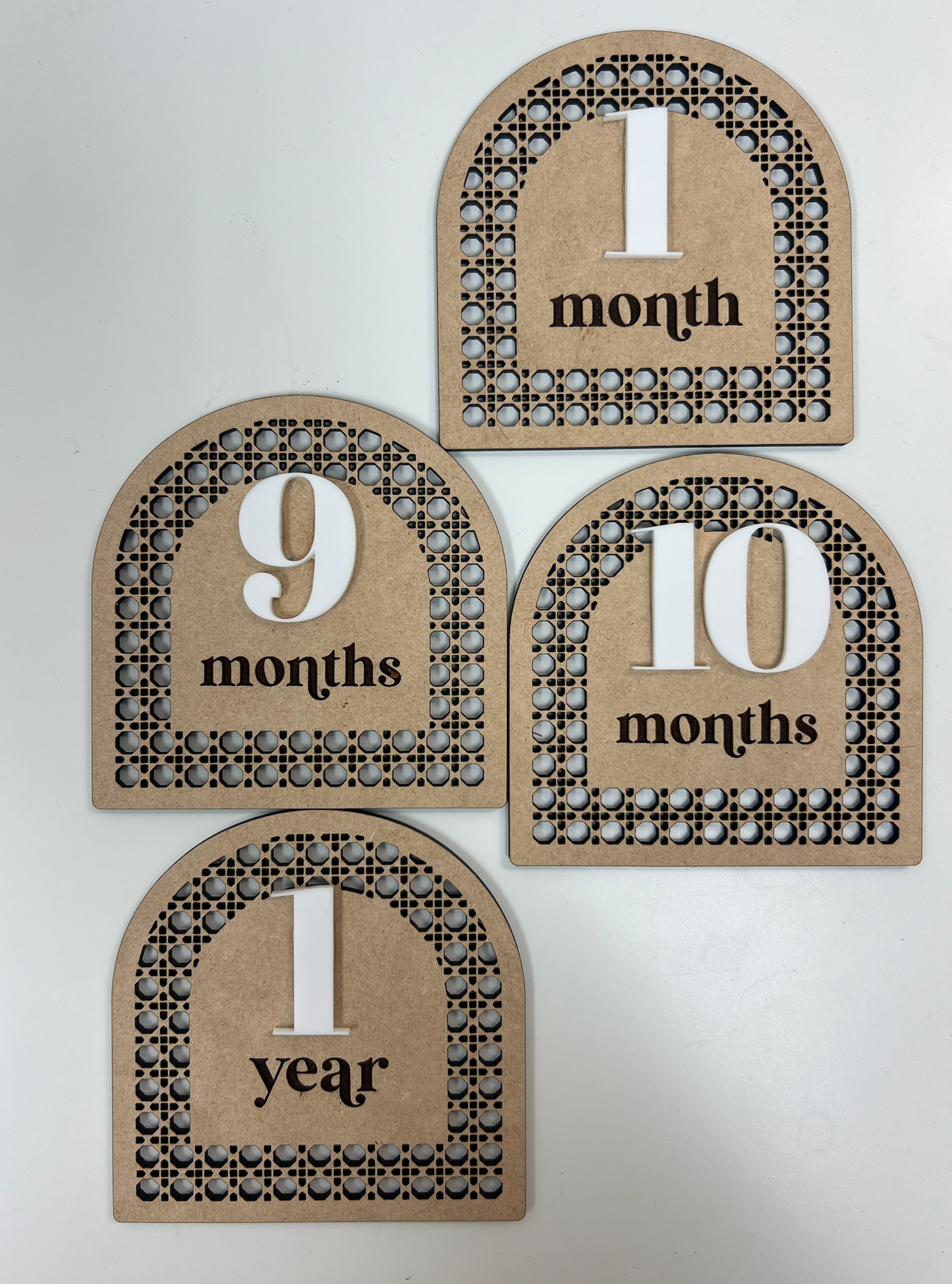 Rattan Arch Wooden Milestone